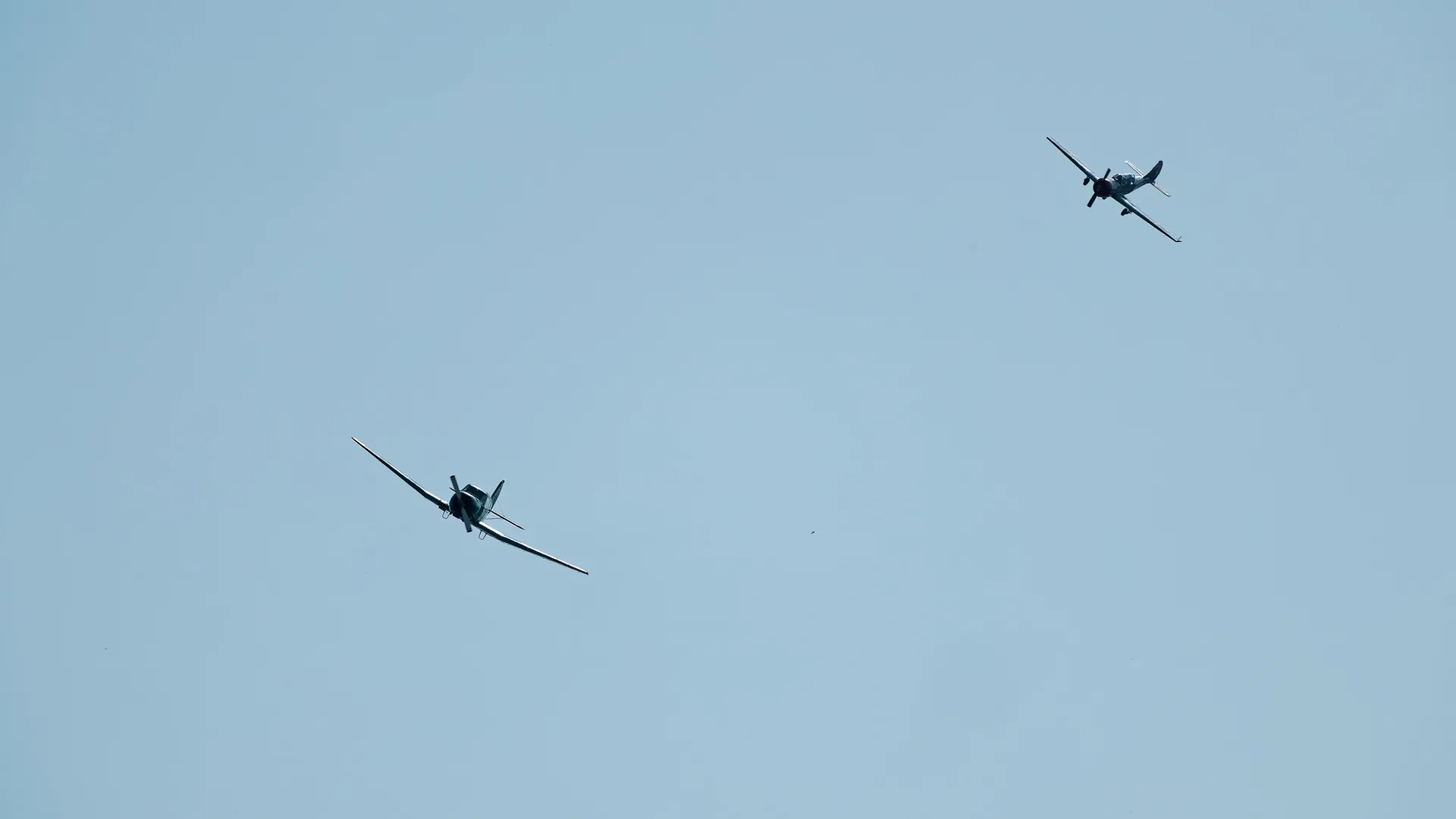 Самолеты на военно-исторической реконструкции «Огненная дуга» в Одинцовском округе, посвященной Курской битве