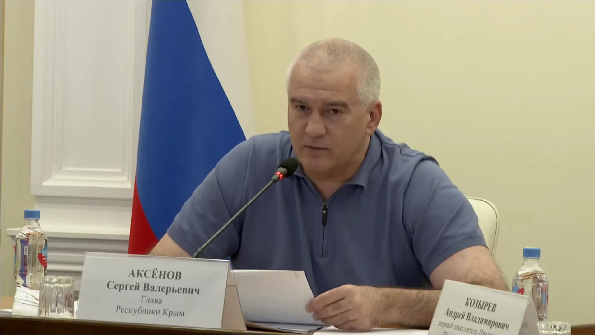 кадр видео Telegram-канала главы Республики Крым Сергея Аксенова