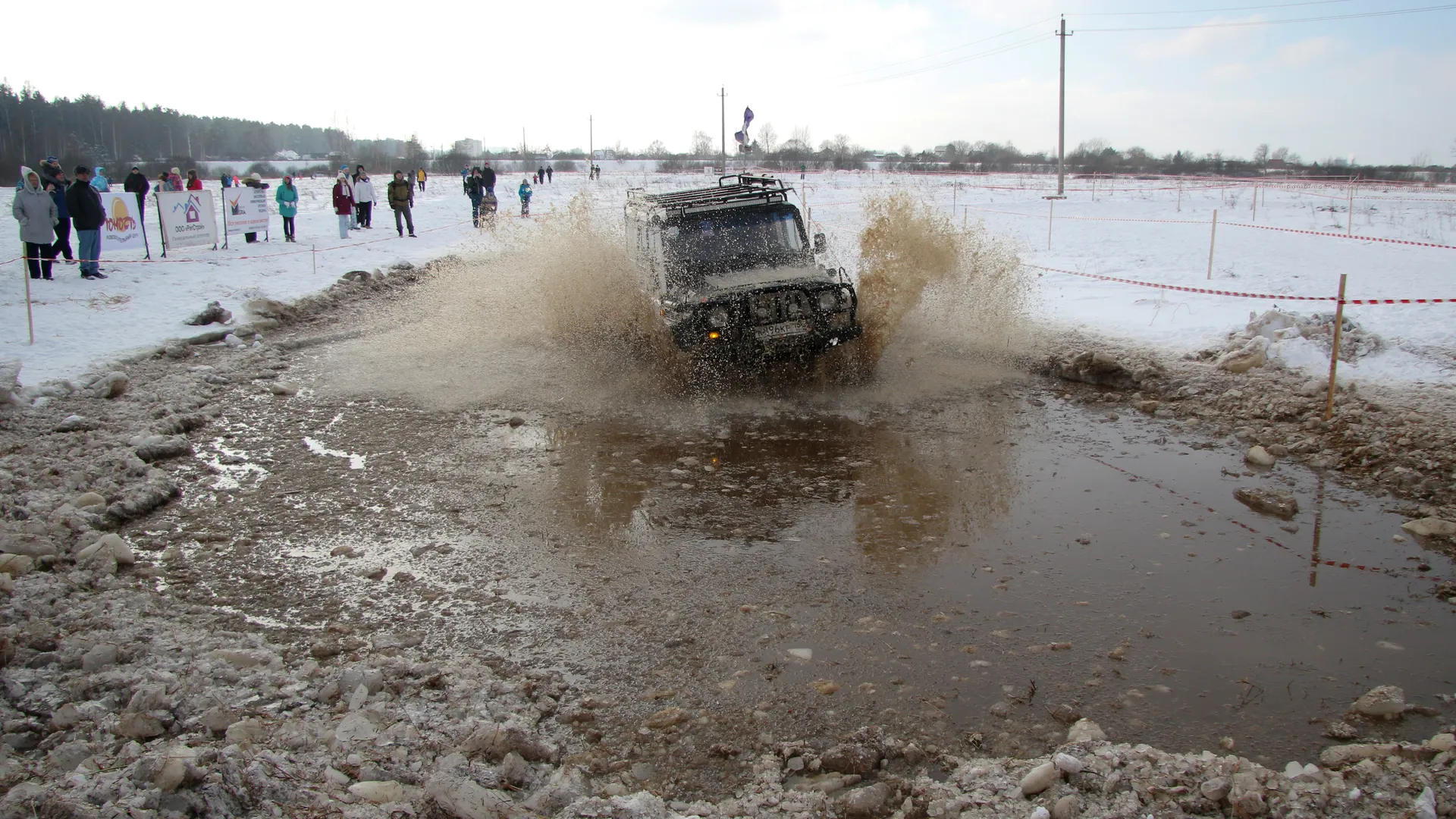 Зимний джип-спринт на внедорожниках в Дубне