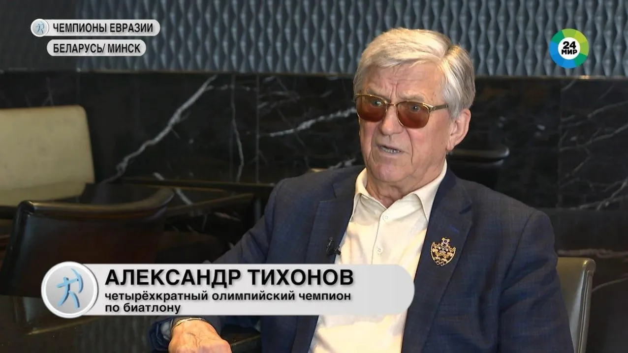 Кадр программы "Чемпионы Евразии" телеканала МИР 24