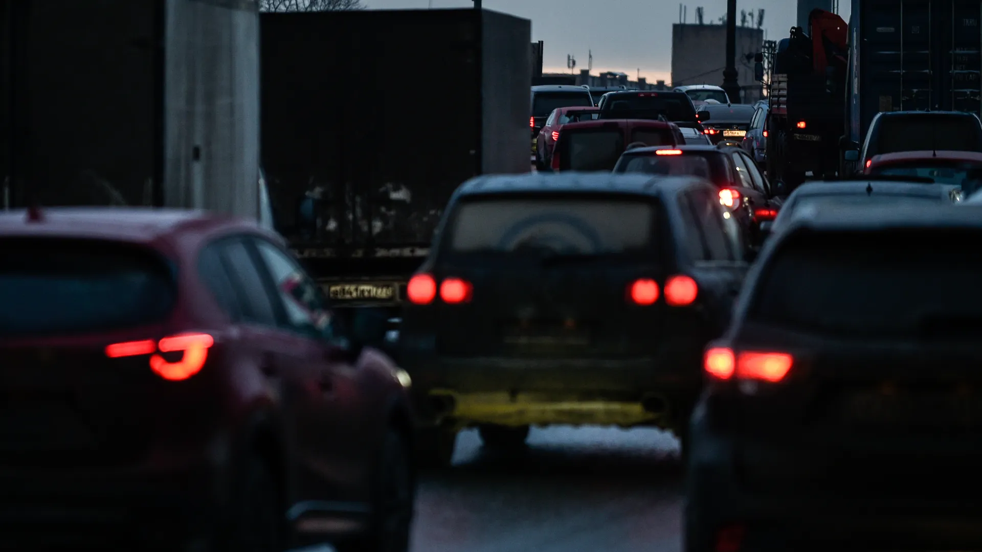 Автомобильные заторы в Москве.