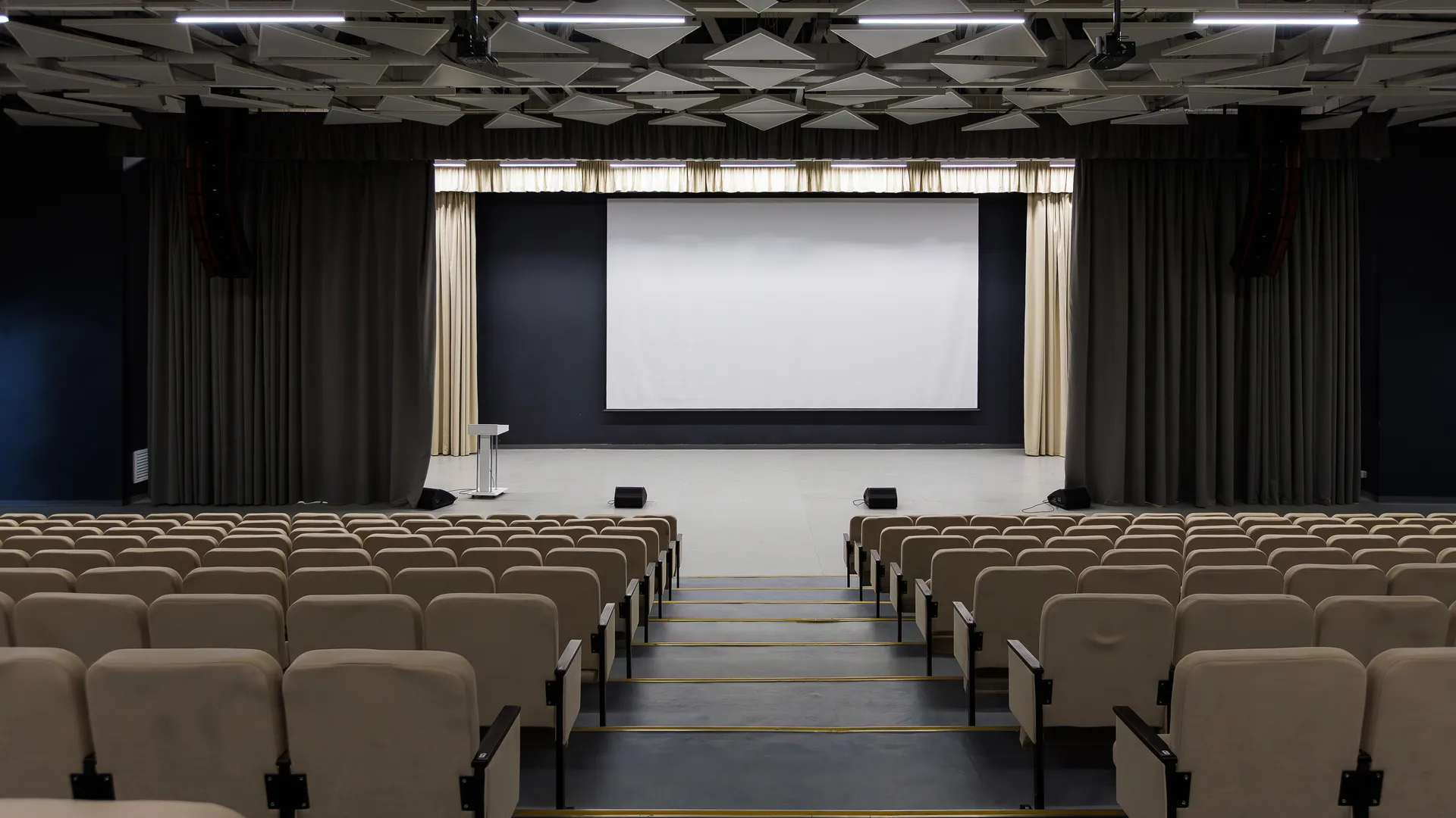 Актовый зал в Образовательном комплексе «Маяк» в деревне Ям округа Домодедово