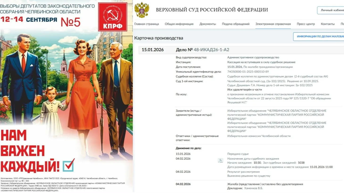 пресс-служба Челябинского областного отделения Коммунистической партии РФ