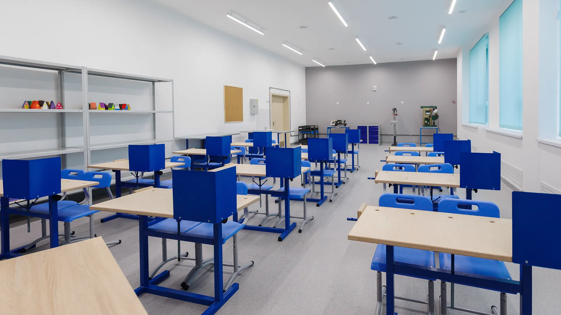 Кабинет труда для мальчиков в новой школе ЖК «Новое Пушкино»