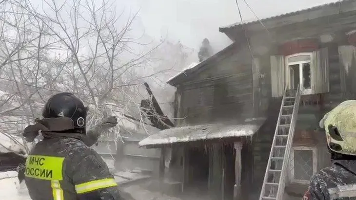 Скриншот с видеозаписи пресс-службы ГУ МЧС России по Иркутской области