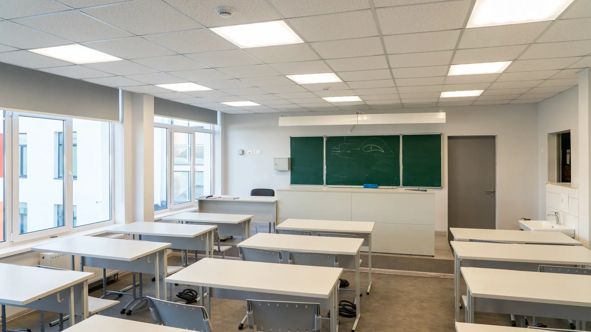 Учебный класс Голицынской средней школы № 1 после капитального ремонта в Одинцовском округе