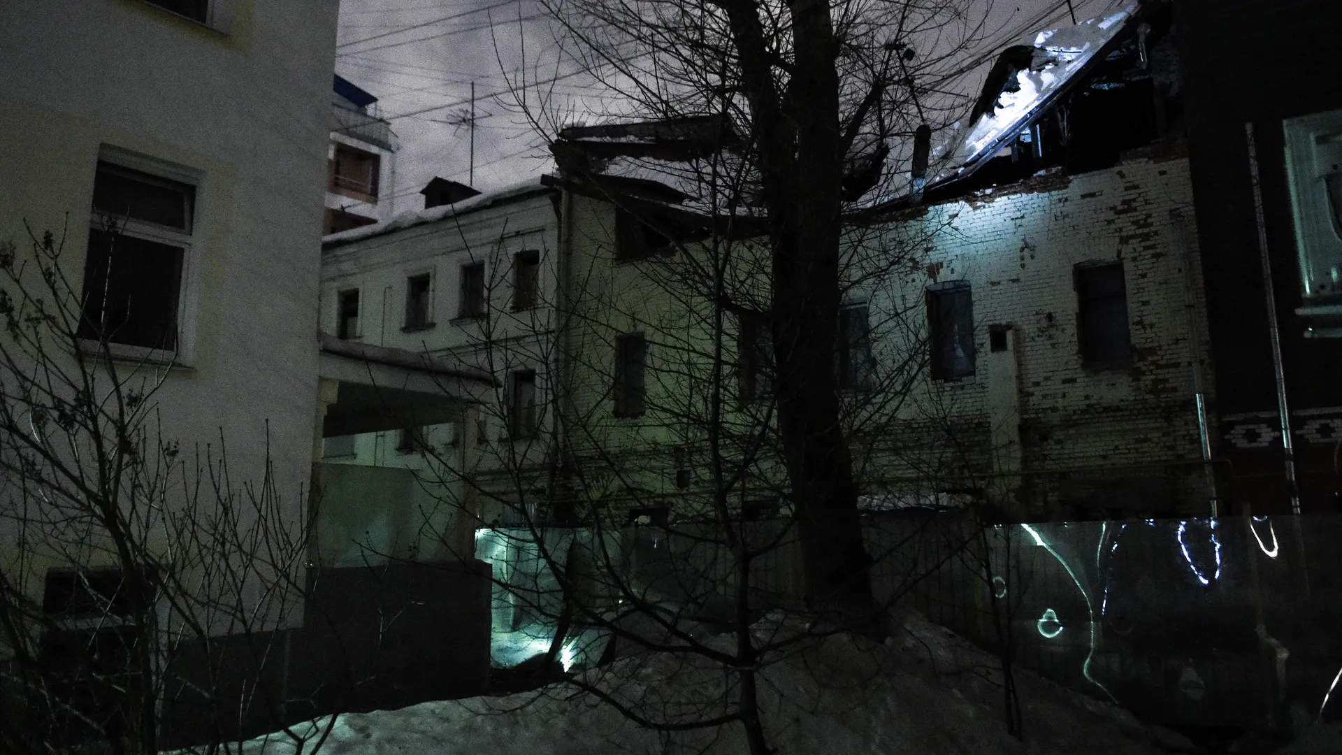 Обрушение кровли реконструируемого здания