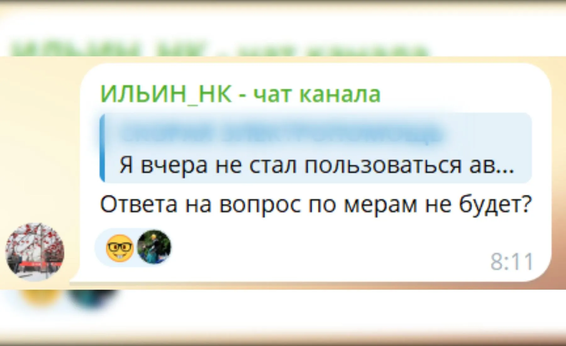 скриншот чата в Telegram-канале Дениса Ильина