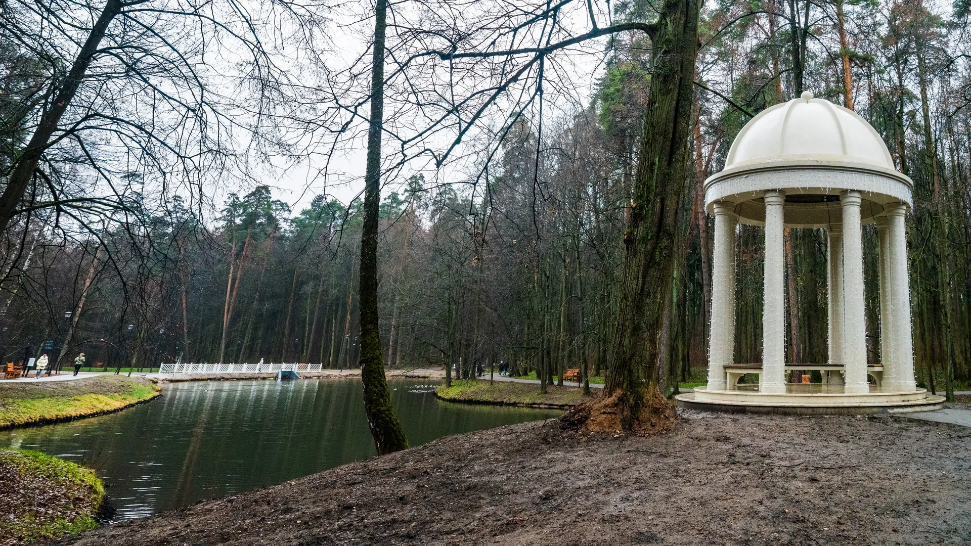 Красногорский городской парк после реконструкции зимой