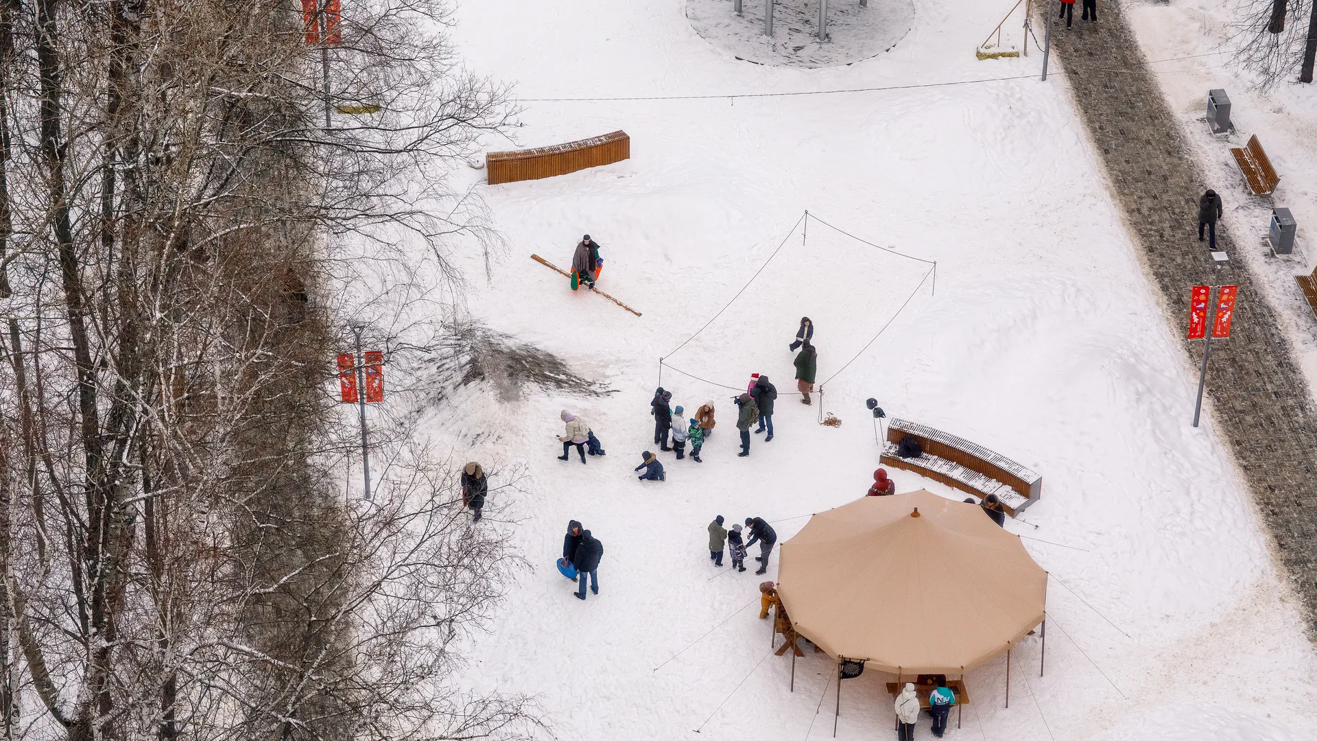 Праздник "Рождественские узоры" в парке имени Л.Н. Толстого в Химках
