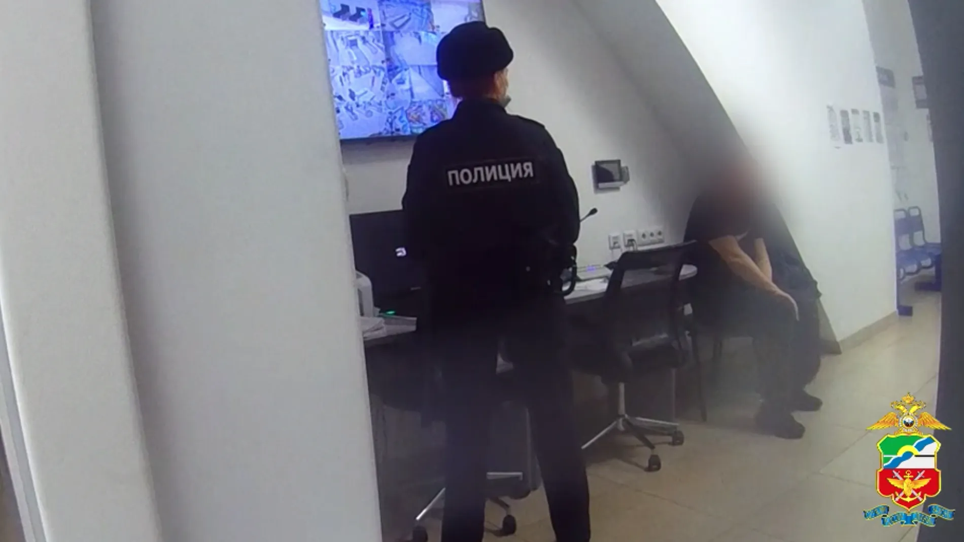 Скриншот с видеозаписи пресс-службы полиции Сибири